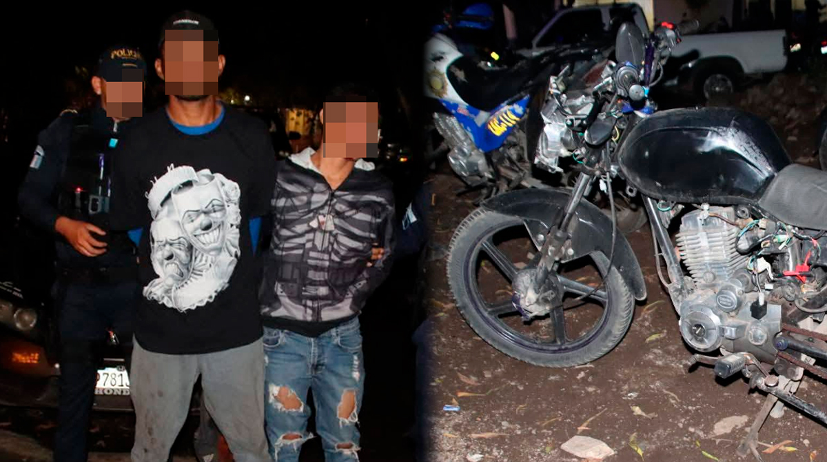 Capturan a dos motoladrones y recuperan motocicleta en Escuintla