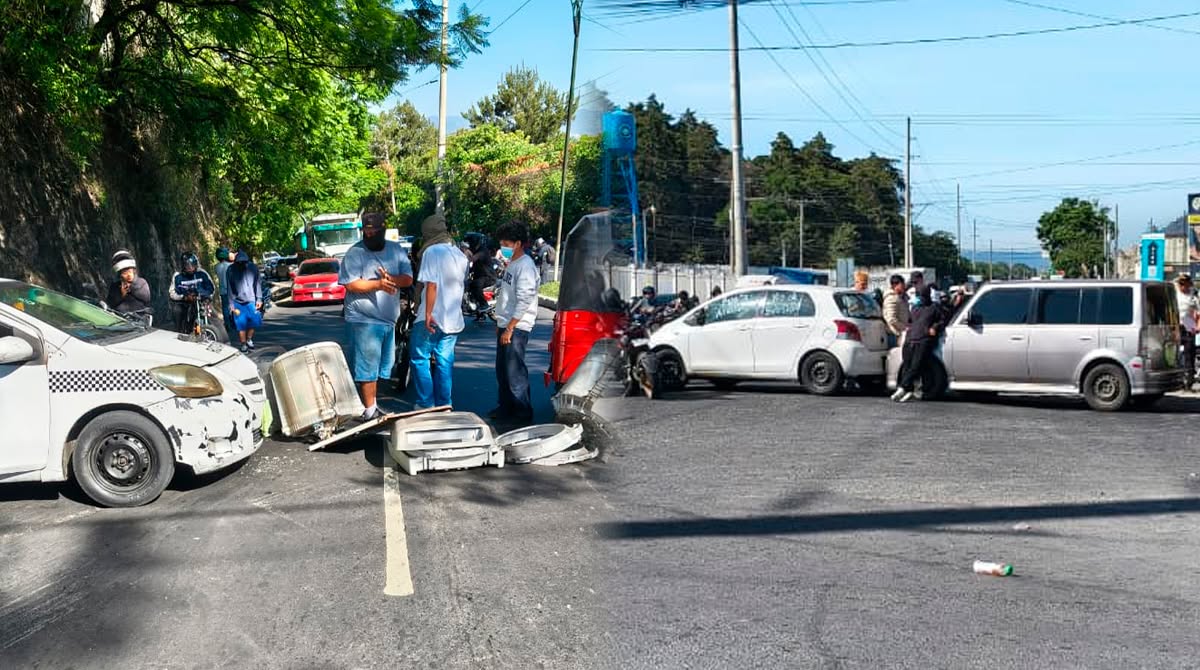 Provial reporta cinco bloqueos activos en Guatemala este viernes