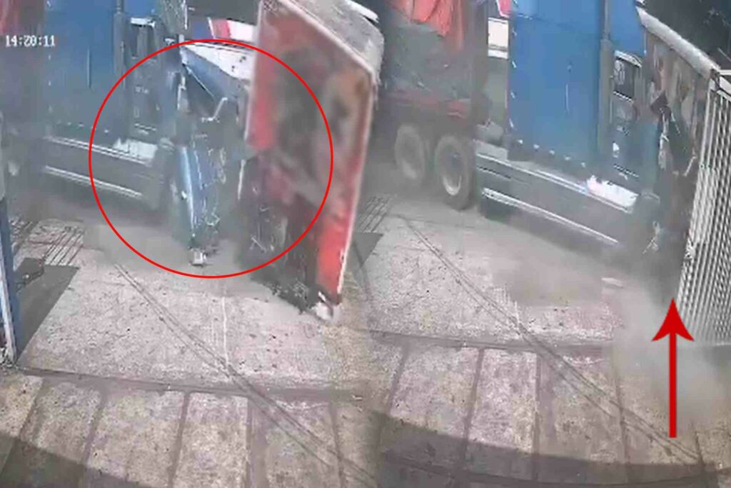 Así fue el momento en que un tráiler provocó un aparatoso choque múltiple en Retalhuleu (VIDEO)