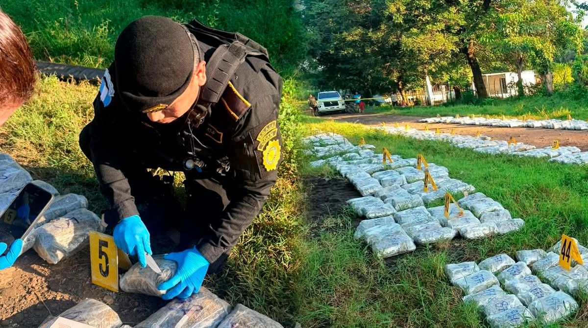 Localizan más de 800 bolsas de nylon con marihuana en Santa Lucía Cotzumalguapa