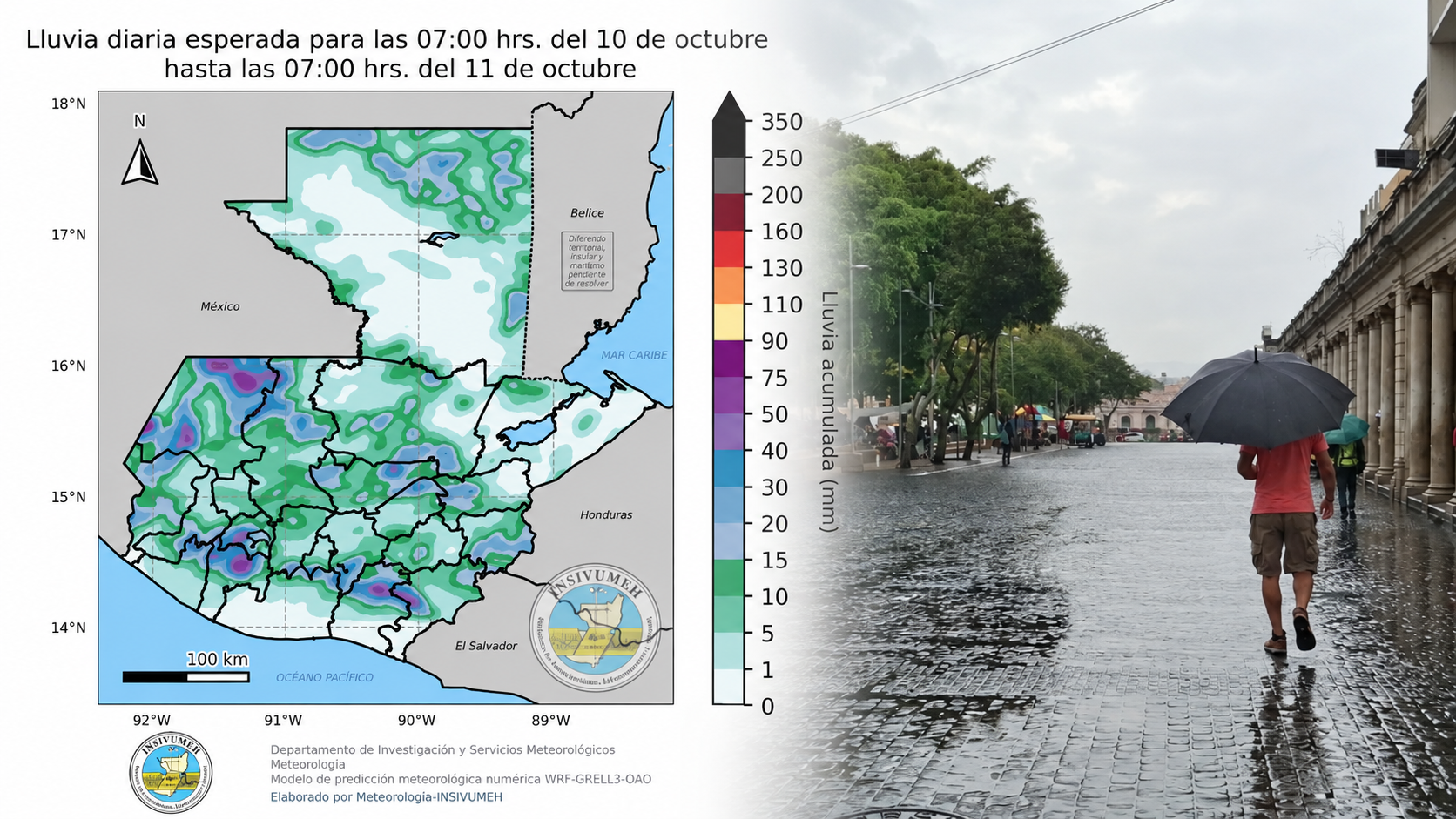 Clima en Guatemala: así serán las lluvias y temperaturas del 10 y 11 de octubre
