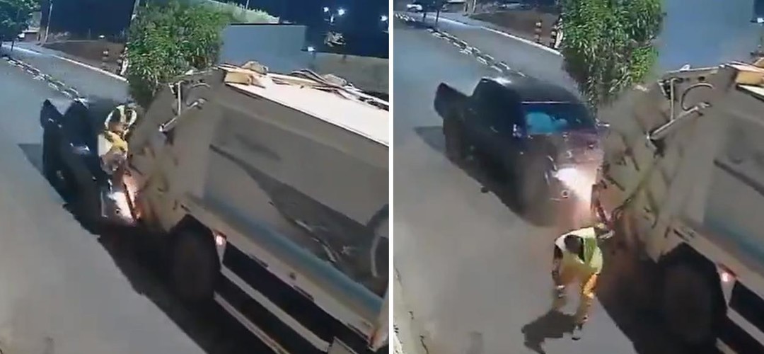 Recolector sobrevive a aparatoso choque en Brasil