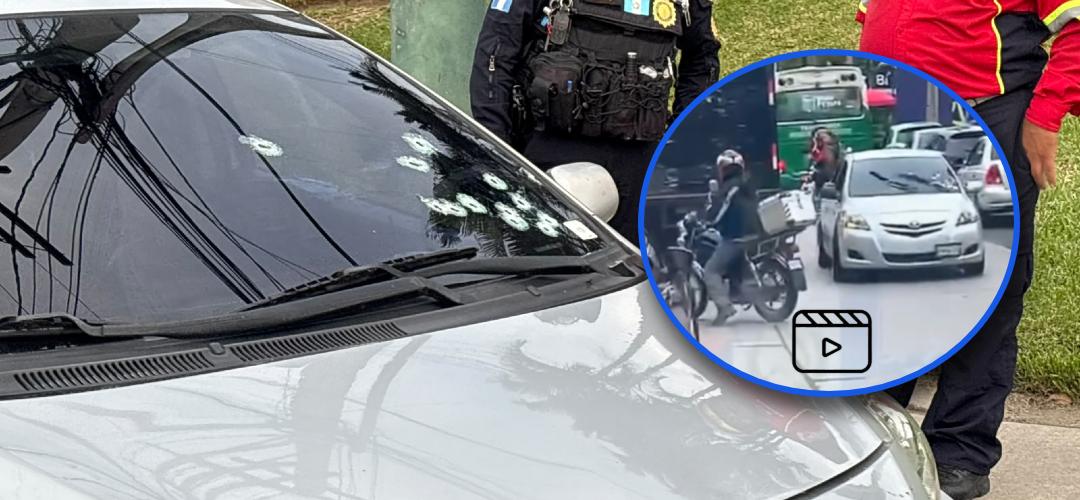 Momentos de tensión en avenida Petapa: conductor circuló contra la vía tras ataque armado que dejó dos heridos (VIDEO)